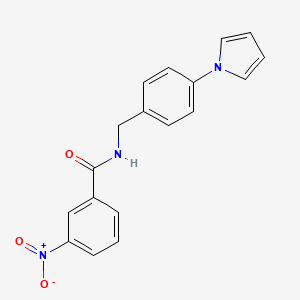 molecular formula C18H15N3O3 B5973816 3-nitro-N-[4-(1H-pyrrol-1-yl)benzyl]benzamide 