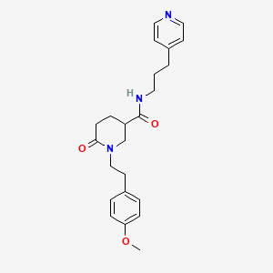 molecular formula C23H29N3O3 B5973824 1-[2-(4-methoxyphenyl)ethyl]-6-oxo-N-[3-(4-pyridinyl)propyl]-3-piperidinecarboxamide 