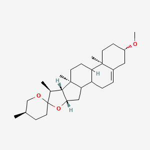molecular formula C28H44O3 B597383 (3beta,8xi,9xi,14xi,22xi,25R)-3-Methoxyspirost-5-en CAS No. 116292-24-1