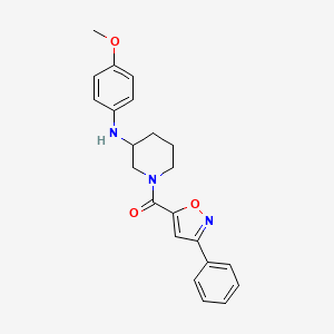 molecular formula C22H23N3O3 B5973841 N-(4-methoxyphenyl)-1-[(3-phenyl-5-isoxazolyl)carbonyl]-3-piperidinamine 