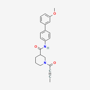 molecular formula C23H24N2O3 B5973889 1-(2-butynoyl)-N-(3'-methoxy-4-biphenylyl)-3-piperidinecarboxamide 