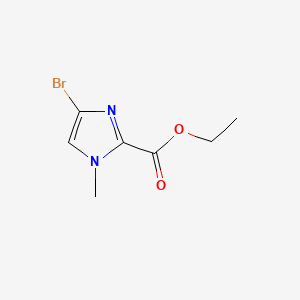 molecular formula C7H9BrN2O2 B597395 4-溴-1-甲基-1H-咪唑-2-羧酸乙酯 CAS No. 1260672-33-0