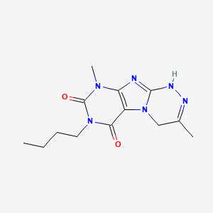 molecular formula C13H18N6O2 B5973957 7-butyl-3,9-dimethyl-1,4-dihydro[1,2,4]triazino[3,4-f]purine-6,8(7H,9H)-dione 
