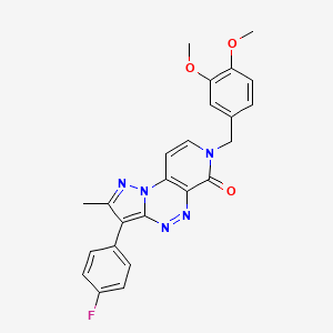 molecular formula C24H20FN5O3 B5973959 7-(3,4-dimethoxybenzyl)-3-(4-fluorophenyl)-2-methylpyrazolo[5,1-c]pyrido[4,3-e][1,2,4]triazin-6(7H)-one 