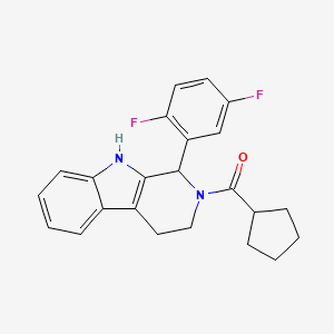 molecular formula C23H22F2N2O B5973981 2-(cyclopentylcarbonyl)-1-(2,5-difluorophenyl)-2,3,4,9-tetrahydro-1H-beta-carboline 