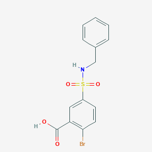 molecular formula C14H12BrNO4S B5973988 5-[(benzylamino)sulfonyl]-2-bromobenzoic acid 