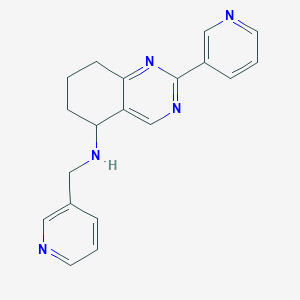 molecular formula C19H19N5 B5974006 2-(3-pyridinyl)-N-(3-pyridinylmethyl)-5,6,7,8-tetrahydro-5-quinazolinamine 