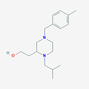 molecular formula C18H30N2O B5974013 2-[1-isobutyl-4-(4-methylbenzyl)-2-piperazinyl]ethanol 