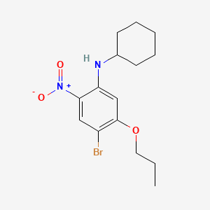 B597406 4-Bromo-N-cyclohexyl-2-nitro-5-propoxyaniline CAS No. 1365271-84-6