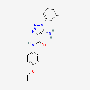molecular formula C18H19N5O2 B5974063 5-amino-N-(4-ethoxyphenyl)-1-(3-methylphenyl)-1H-1,2,3-triazole-4-carboxamide 