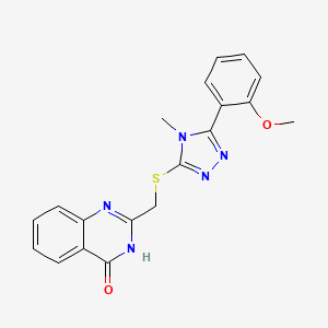 molecular formula C19H17N5O2S B5974081 2-({[5-(2-methoxyphenyl)-4-methyl-4H-1,2,4-triazol-3-yl]thio}methyl)-4(3H)-quinazolinone 