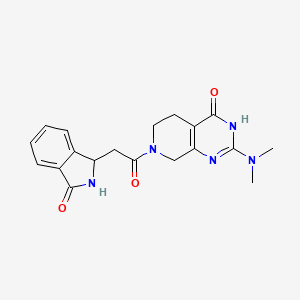 molecular formula C19H21N5O3 B5974082 2-(dimethylamino)-7-[(3-oxo-2,3-dihydro-1H-isoindol-1-yl)acetyl]-5,6,7,8-tetrahydropyrido[3,4-d]pyrimidin-4(3H)-one 