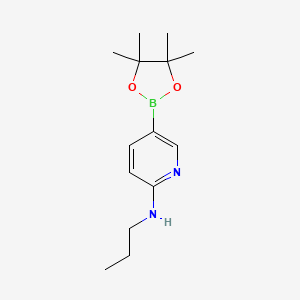 B597411 N-propyl-5-(4,4,5,5-tetramethyl-1,3,2-dioxaborolan-2-yl)pyridin-2-amine CAS No. 1313760-65-4