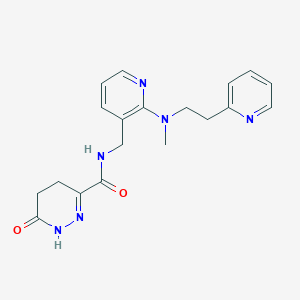 molecular formula C19H22N6O2 B5974122 N-[(2-{methyl[2-(2-pyridinyl)ethyl]amino}-3-pyridinyl)methyl]-6-oxo-1,4,5,6-tetrahydro-3-pyridazinecarboxamide 