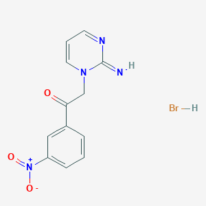 molecular formula C12H11BrN4O3 B5974192 2-(2-imino-1(2H)-pyrimidinyl)-1-(3-nitrophenyl)ethanone hydrobromide 