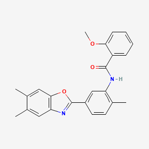 N-[5-(5,6-dimethyl-1,3-benzoxazol-2-yl)-2-methylphenyl]-2-methoxybenzamide