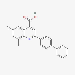 molecular formula C24H19NO2 B5974216 2-(4-biphenylyl)-6,8-dimethyl-4-quinolinecarboxylic acid CAS No. 588674-02-6