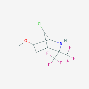 molecular formula C9H10ClF6NO B5974237 7-chloro-6-methoxy-3,3-bis(trifluoromethyl)-2-azabicyclo[2.2.1]heptane 