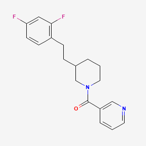 molecular formula C19H20F2N2O B5974246 3-({3-[2-(2,4-difluorophenyl)ethyl]-1-piperidinyl}carbonyl)pyridine 