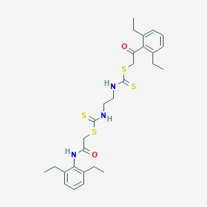 molecular formula C28H37N3O2S4 B5974254 2-[(2,6-diethylphenyl)amino]-2-oxoethyl 2-(2,6-diethylphenyl)-2-oxoethyl 1,2-ethanediylbis(dithiocarbamate) 