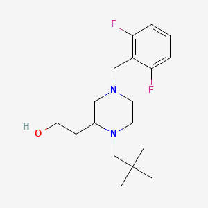 2-[4-(2,6-difluorobenzyl)-1-(2,2-dimethylpropyl)-2-piperazinyl]ethanol