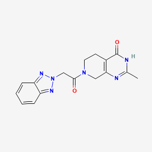 molecular formula C16H16N6O2 B5974304 7-(2H-1,2,3-benzotriazol-2-ylacetyl)-2-methyl-5,6,7,8-tetrahydropyrido[3,4-d]pyrimidin-4(3H)-one 