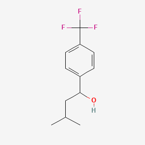 molecular formula C12H15F3O B597431 3-Methyl-1-(4-(trifluoromethyl)phenyl)butan-1-ol CAS No. 1225790-22-6