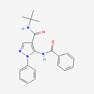 molecular formula C21H22N4O2 B5974317 5-(benzoylamino)-N-(tert-butyl)-1-phenyl-1H-pyrazole-4-carboxamide 