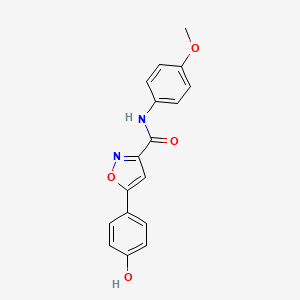 molecular formula C17H14N2O4 B5974324 5-(4-hydroxyphenyl)-N-(4-methoxyphenyl)-3-isoxazolecarboxamide 