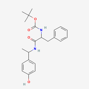 molecular formula C22H28N2O4 B5974325 N-(tert-butoxycarbonyl)-N-[1-(4-hydroxyphenyl)ethyl]phenylalaninamide 