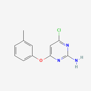 molecular formula C11H10ClN3O B597433 2-Amino-4-(m-tolyloxy)-6-chloropyrimidine CAS No. 100763-73-3