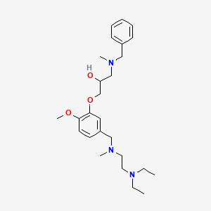 molecular formula C26H41N3O3 B5974332 1-[benzyl(methyl)amino]-3-(5-{[[2-(diethylamino)ethyl](methyl)amino]methyl}-2-methoxyphenoxy)-2-propanol 