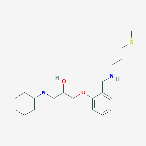 molecular formula C21H36N2O2S B5974336 1-[cyclohexyl(methyl)amino]-3-[2-({[3-(methylthio)propyl]amino}methyl)phenoxy]-2-propanol 