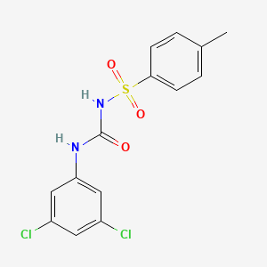 molecular formula C14H12Cl2N2O3S B5974374 N-{[(3,5-dichlorophenyl)amino]carbonyl}-4-methylbenzenesulfonamide 