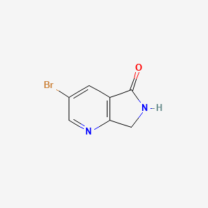 molecular formula C7H5BrN2O B597438 3-bromo-6,7-dihydro-5H-pyrrolo[3,4-b]pyridin-5-one CAS No. 1211589-13-7