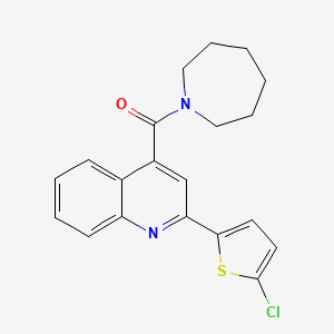 molecular formula C20H19ClN2OS B5974432 4-(1-azepanylcarbonyl)-2-(5-chloro-2-thienyl)quinoline CAS No. 355384-03-1