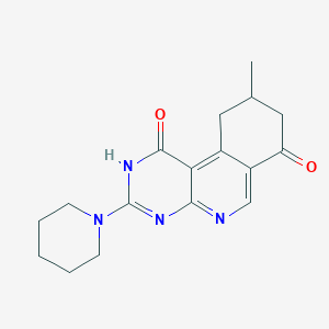 molecular formula C17H20N4O2 B5974464 9-methyl-3-(1-piperidinyl)-9,10-dihydropyrimido[4,5-c]isoquinoline-1,7(2H,8H)-dione 
