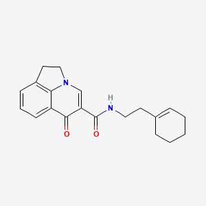 molecular formula C20H22N2O2 B5974479 N-[2-(1-cyclohexen-1-yl)ethyl]-6-oxo-1,2-dihydro-6H-pyrrolo[3,2,1-ij]quinoline-5-carboxamide 