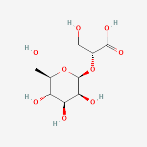 molecular formula C9H16O9 B597452 (2R)-3-羟基-2-(β-D-甘露糖基氧基)丙酸 CAS No. 164324-35-0