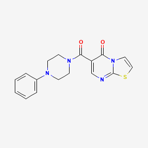 molecular formula C17H16N4O2S B5974547 6-[(4-phenyl-1-piperazinyl)carbonyl]-5H-[1,3]thiazolo[3,2-a]pyrimidin-5-one 