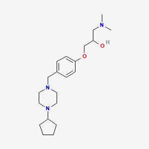 molecular formula C21H35N3O2 B5974564 1-{4-[(4-cyclopentyl-1-piperazinyl)methyl]phenoxy}-3-(dimethylamino)-2-propanol 