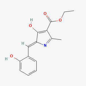 molecular formula C15H15NO4 B5974576 ethyl 5-(2-hydroxybenzylidene)-2-methyl-4-oxo-4,5-dihydro-1H-pyrrole-3-carboxylate 
