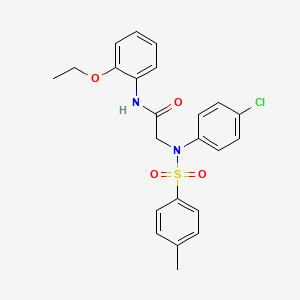 molecular formula C23H23ClN2O4S B5974583 N~2~-(4-chlorophenyl)-N~1~-(2-ethoxyphenyl)-N~2~-[(4-methylphenyl)sulfonyl]glycinamide 