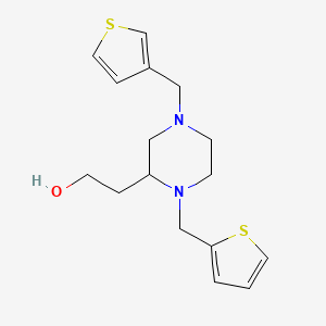 molecular formula C16H22N2OS2 B5974584 2-[1-(2-thienylmethyl)-4-(3-thienylmethyl)-2-piperazinyl]ethanol 