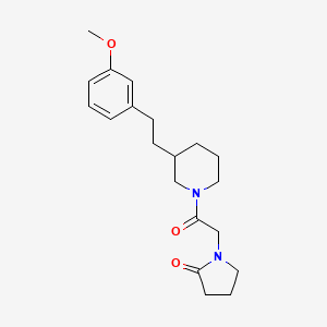 molecular formula C20H28N2O3 B5974589 1-(2-{3-[2-(3-methoxyphenyl)ethyl]-1-piperidinyl}-2-oxoethyl)-2-pyrrolidinone 