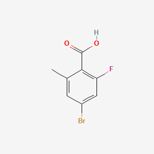 molecular formula C8H6BrFO2 B597460 4-溴-2-氟-6-甲基苯甲酸 CAS No. 1242157-23-8