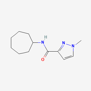 molecular formula C12H19N3O B5974608 N-cycloheptyl-1-methyl-1H-pyrazole-3-carboxamide 