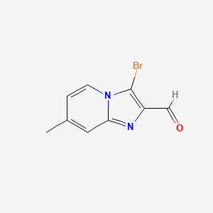 molecular formula C9H7BrN2O B597463 3-Bromo-7-methylimidazo[1,2-a]pyridine-2-carbaldehyde CAS No. 1313712-52-5