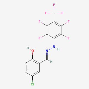 molecular formula C14H6ClF7N2O B5974632 5-chloro-2-hydroxybenzaldehyde [2,3,5,6-tetrafluoro-4-(trifluoromethyl)phenyl]hydrazone 