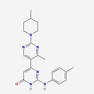 molecular formula C22H26N6O B5974647 4'-methyl-2-[(4-methylphenyl)amino]-2'-(4-methyl-1-piperidinyl)-4,5'-bipyrimidin-6(1H)-one 